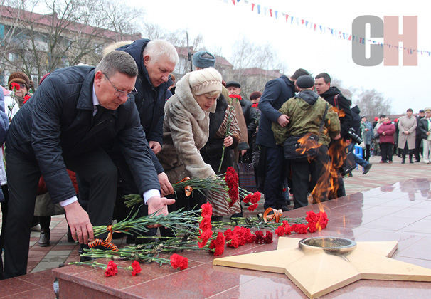 В Усть-Лабинске прошел митинг в честь 80-летия освобождения от немецко-фашистских захватчиков