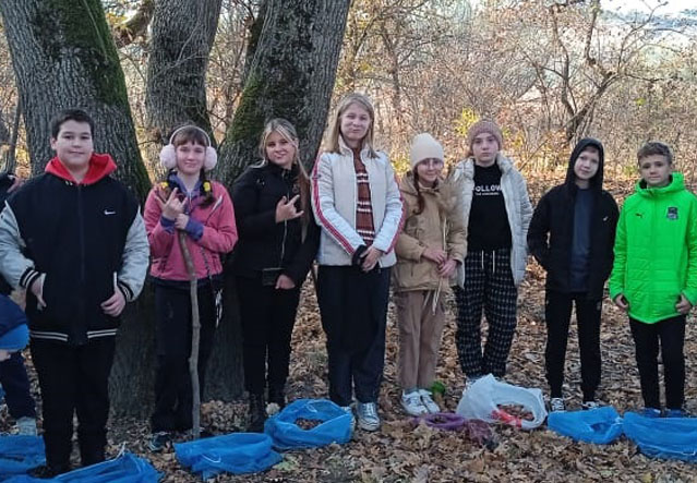 Ученики третьей школы собрали желуди и готовы поделиться ими со всеми желающими